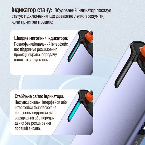 Фото - Хаб USB Colorway USB-C 6-в-1 Type C PD 100W/USB3.0х3/USB2.0/RJ45 (CW-HUB03)