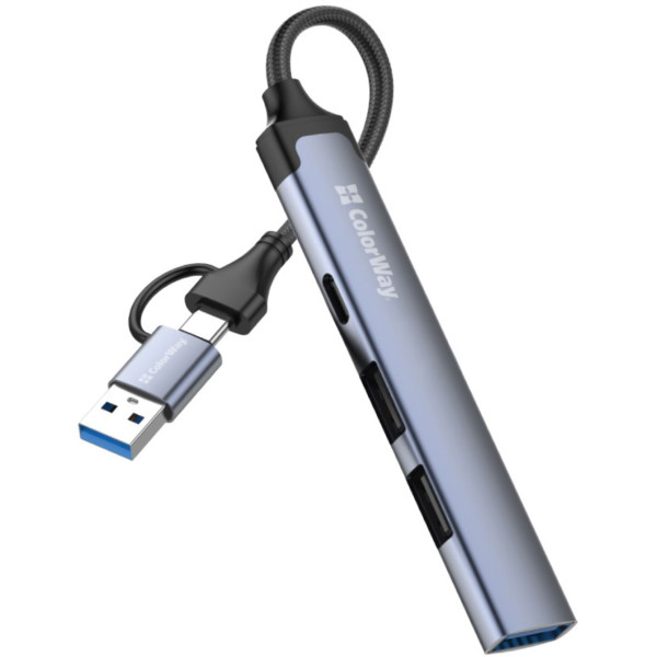 Фото - Хаб USB Colorway USB-A/USB-C 4-в-1 USB2.0х2/USB3.0/USB-C2.0 (CW-HUB06)