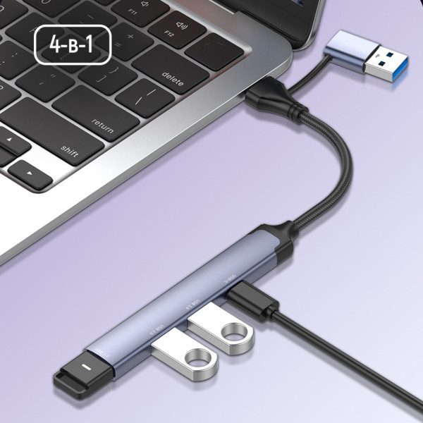 Фото - Хаб USB Colorway USB-A/USB-C 4-в-1 USB2.0х2/USB3.0/USB-C2.0 (CW-HUB06)