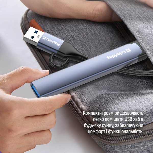 Фото - Хаб USB Colorway USB-A/USB-C 4-в-1 USB2.0х2/USB3.0/USB-C2.0 (CW-HUB06)