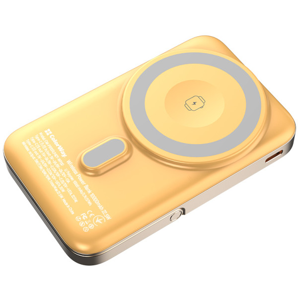 Фото - Батарея мобильная Colorway Power Bank 10 000 mAh 15W MagSafe & Watch Wireless Amber USB-C PD 22.5W (CW-PB100LPA2Y-WPDD)