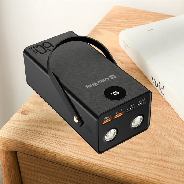Фото - Батарея мобильная Colorway Powerful Power Delivery 60 000 mAh 65W Black (CW-PB600LPA5BK-PDD)