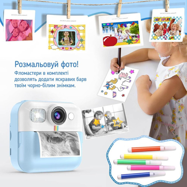 Фото - Фотокамера моментальной печати Colorway CW-PHP01B Blue