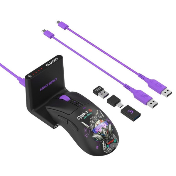 Фото - Мышь беспроводная игровая Bloody R73 Ultra Duo (Cypher Ghost)