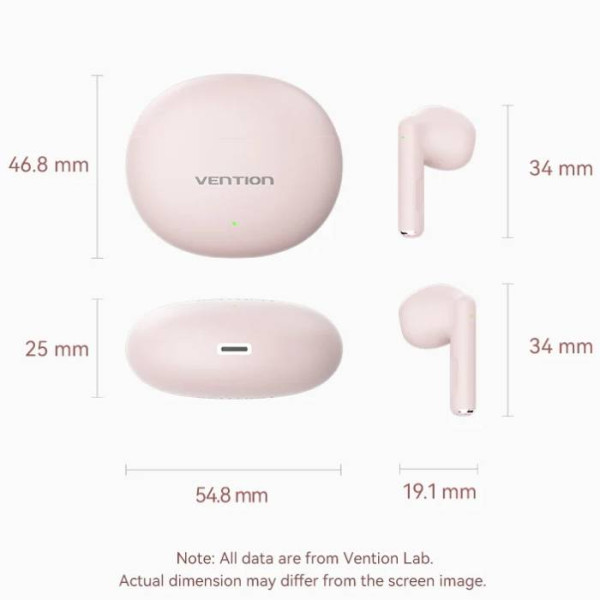 Фото - Наушники вкладыши беспроводные TWS Vention Elf Earbuds E06 Pink (NBKP0)