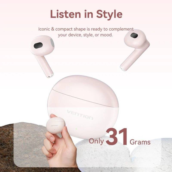 Фото - Наушники вкладыши беспроводные TWS Vention Elf Earbuds E06 Pink (NBKP0)