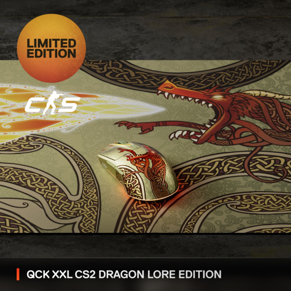 Фото - Коврик для мыши игровой SteelSeries Qck XXL CS2 Edition (Dragon Lore) (63448)
