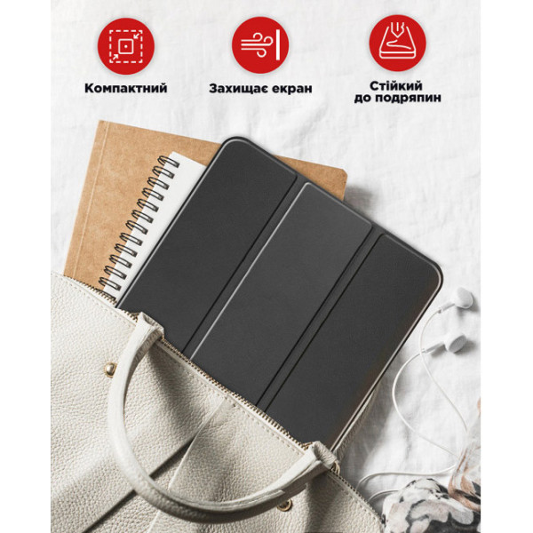 Фото - Чехол для планшета AIRON Premium for iPad 10.9 10th 2022 с защитной пленкой и салфеткой Black (4822352781146)