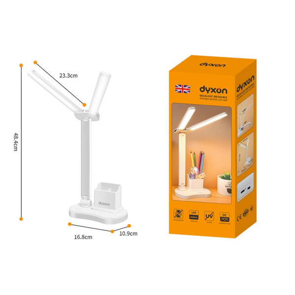 Фото - Настольная лампа Dyxon MEGALIGHT 400 DOUBLE White (DXNLMGLGT400DW)