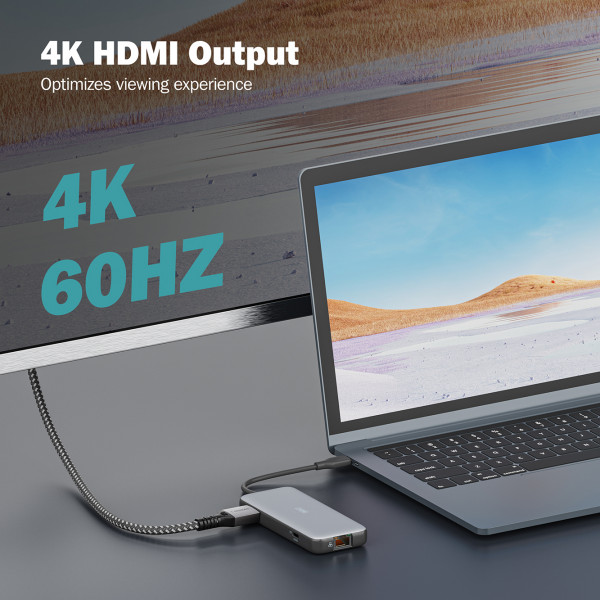 Фото - Хаб USB Digitus USB-C HDMI/2xUSB-A/USB-C/SD/MicroSD/RJ54 (DA-70914)