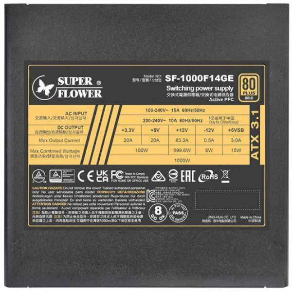 Фото - Блок питания для ПК Super Flower ATX3.1 1000W LEADEX III GOLD (SF-1000F14GE))