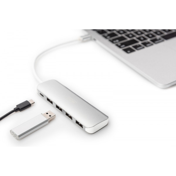Фото - Хаб USB Digitus USB Type-C 4xUSB 3.0 (DA-70242-1)