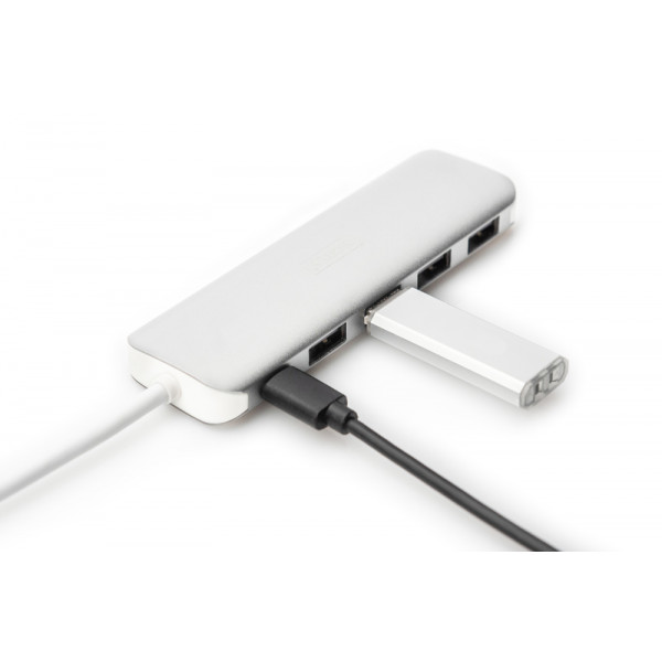 Фото - Хаб USB Digitus USB Type-C 4xUSB 3.0 (DA-70242-1)