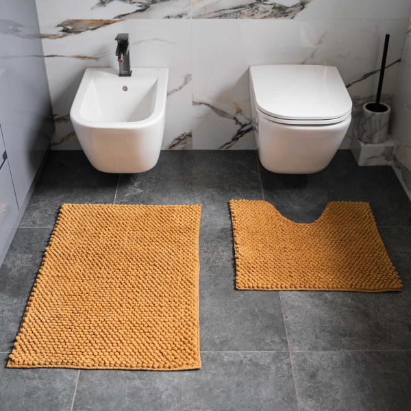 Фото - Коврик для ванной комнаты DarianA Ананас 50х80+55х50 см Песочный (1000007478)