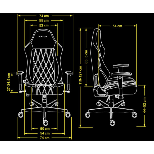 Фото - Кресло для геймеров Hator Darkside 3L PU Black (HTC3000L)