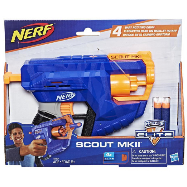 Фото - Бластер многозарядный Hasbro Nerf Элит Скаут MKII (E0824) Фото - Бластер многозарядный Hasbro Nerf Элит Скаут MKII (E0824)