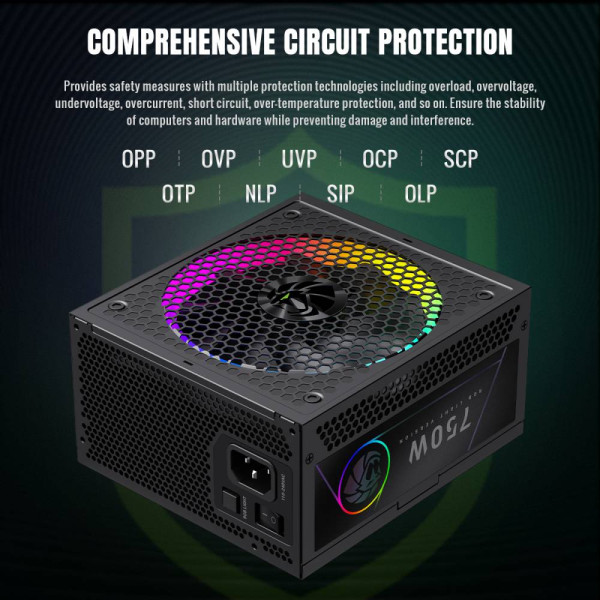 Фото - Блок питания для ПК Gamemax RGB 750G