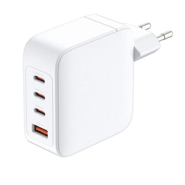Фото - Сетевое зарядное устройство D-Link 140Вт GaN 3хUSB-С 1xUSB-A White (DCF-141)