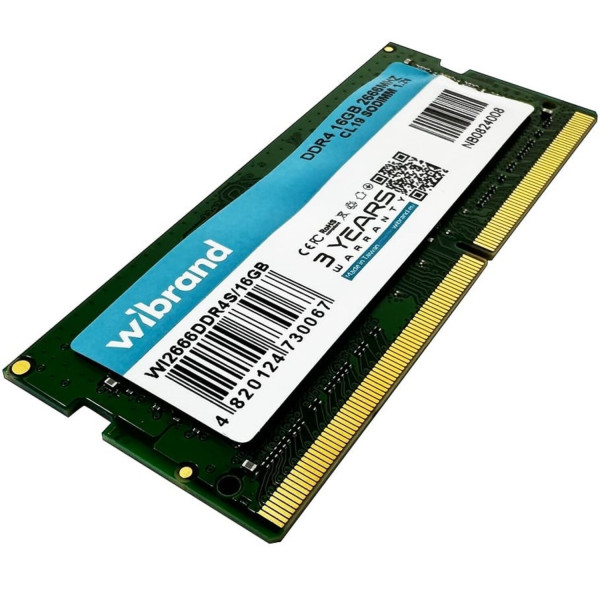 Фото - Память DDR Wibrand DDR4 16GB 2666MHz CL19 SODIMM (WI2666DDR4S/16GB)