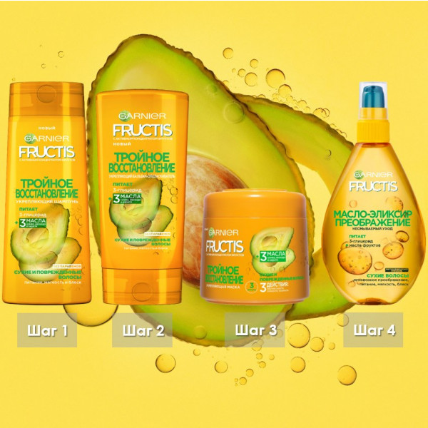 Фото - Бальзам для волос Garnier FRUCTIS Тройное обновление 200 мл