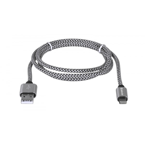 Фото - Кабель синхронизации данных Defender ACH01-03T PRO USB2.0 AM-Lightning 1m White (87809)