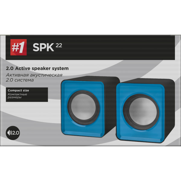Фото - Компьютерная акустика компактная 2.0 Defender SPK 22 Blue (65501)