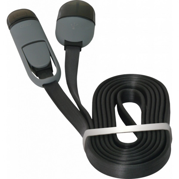 Фото - Кабель синхронизации данных Defender USB - Micro USB/Lightning USB10-03BP Black 1m (87488)