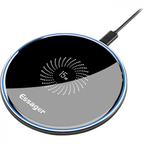 Фото - Беспроводное зарядное устройство Essager Desktop QI Magnetic Wireless Phone Charger 15W Black (EWXZMX-JMB01)