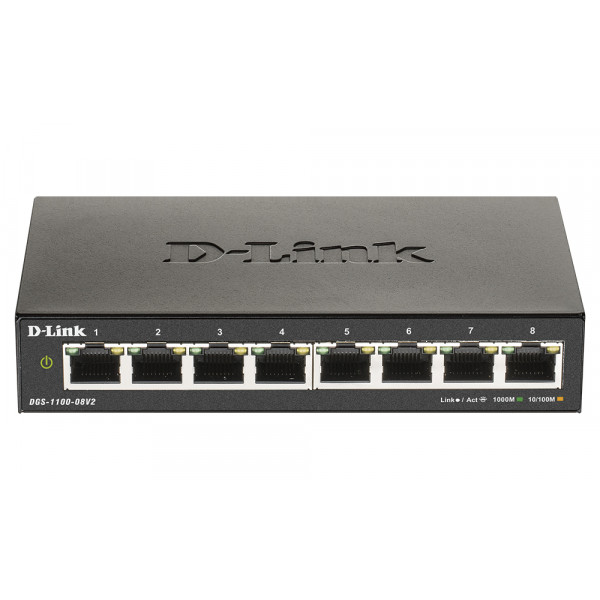 Фото - Коммутатор локальной сети (Switch) D-Link DGS-1100-08V2/E