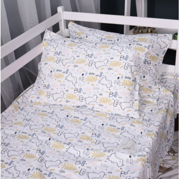 Фото - Простынь двуспальная MirSon Фланель 011 Dino 180x190 см (2200009654916)