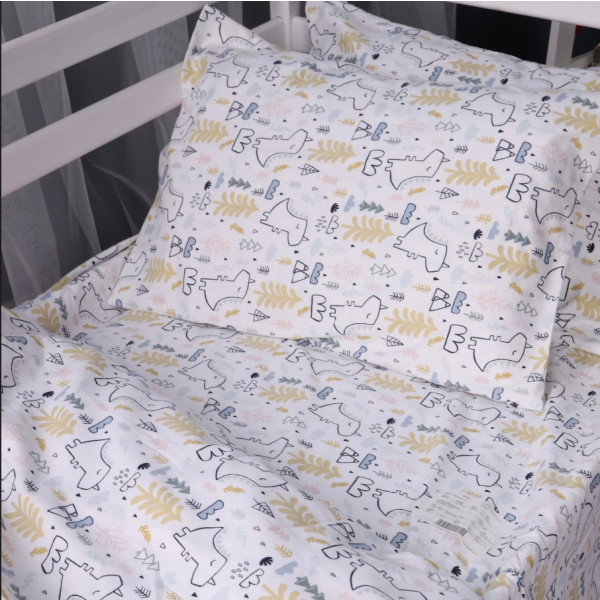 Фото - Простынь двуспальная MirSon Фланель 011 Dino 180x200 см (2200009654923)