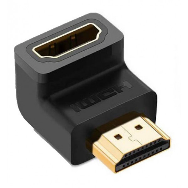 Фото - Переходник HDMI UGREEN Female Angled Adapter-Down Black (20109)