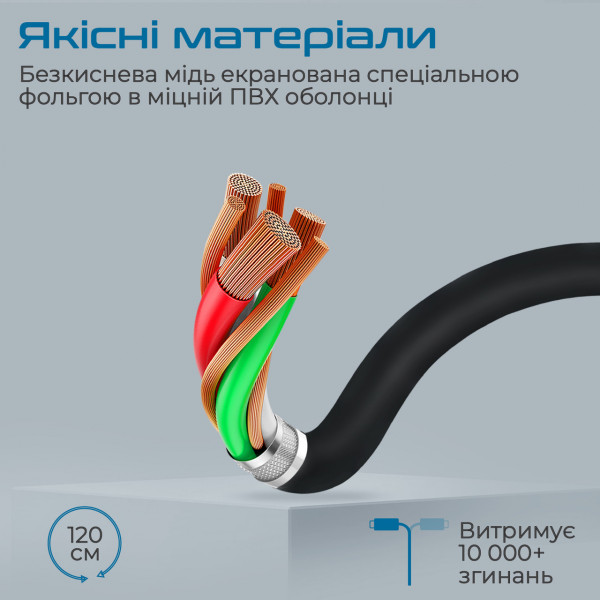 Фото - Кабель Promate DisplayPort 1.4 (Dplink-200.Black)