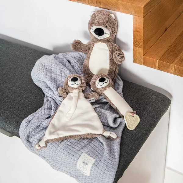 Фото - Плед детский демисезон BabyOno Енот, серый 75 см x100 см (479/04)