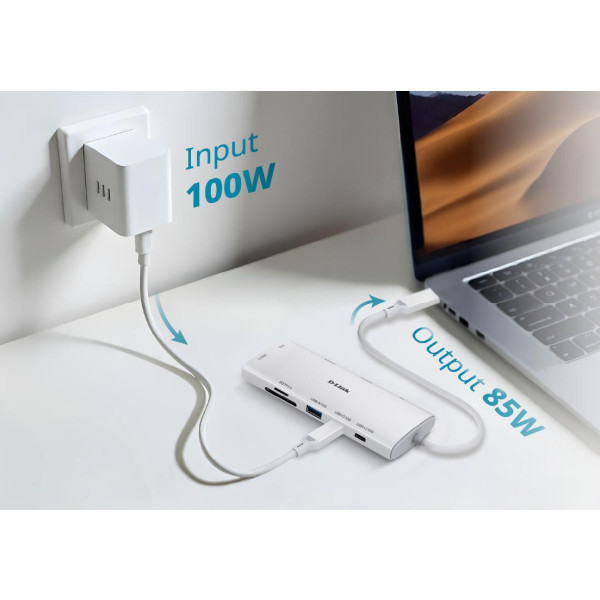 Фото - Хаб USB D-Link USB-С Хаб 10in1 2xHDMI 1xGE, 2xUSB-C 1xUSB-A 3.1 1xUSB-A 3.0 1xSD 1xmicroSD 1xUSB-C (DUP-A01)