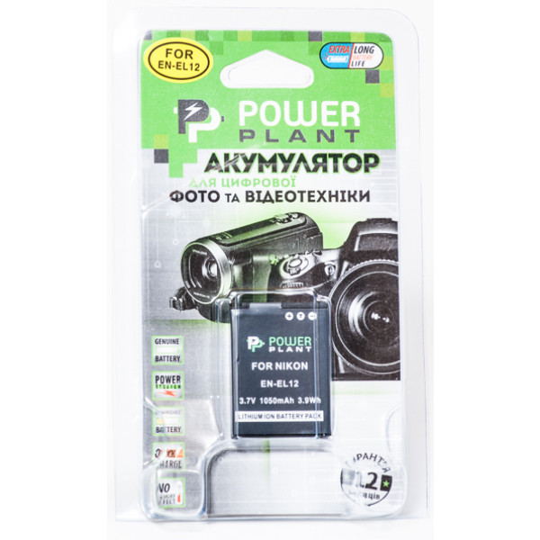 Фото - Аккумулятор для фотокамеры PowerPlant Nikon EN-EL12 1050mAh (DV00DV1242)