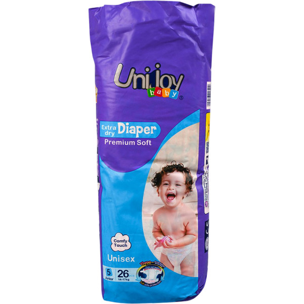 Фото - Одноразовые подгузники Unijoy Soft Diapers XL 12-17 кг 26 шт. (6998526216200) Фото - Одноразовые подгузники Unijoy Soft Diapers XL 12-17 кг 26 шт. (6998526216200)
