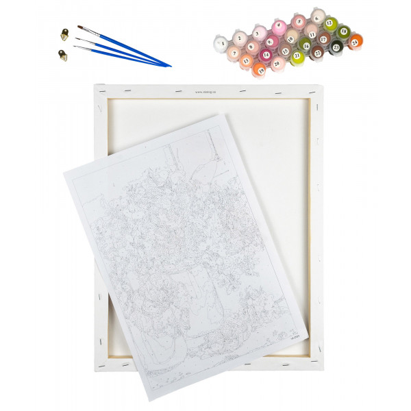 Фото - Картина по номерам Strateg Подсолнухи у дома 50х25 см (WW154)