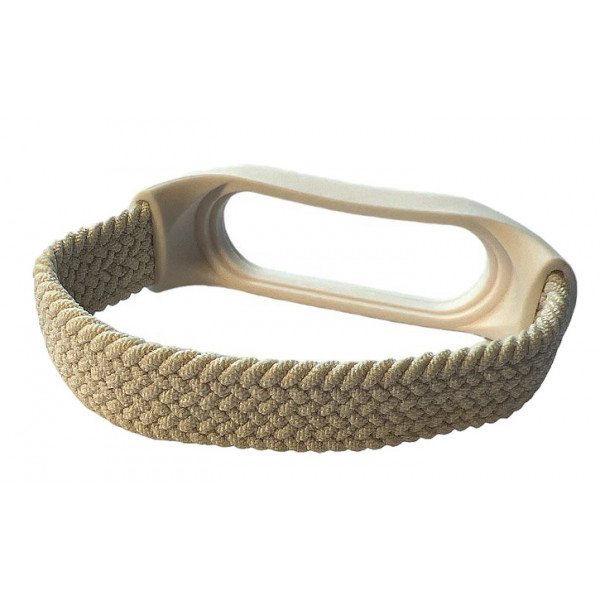 Фото - Ремешок для фитнес-браслета BeCover Elastic Nylon Style for Xiaomi Mi Smart Band 5 / Mi Smart Band 6 (Size M) Beige (710495)