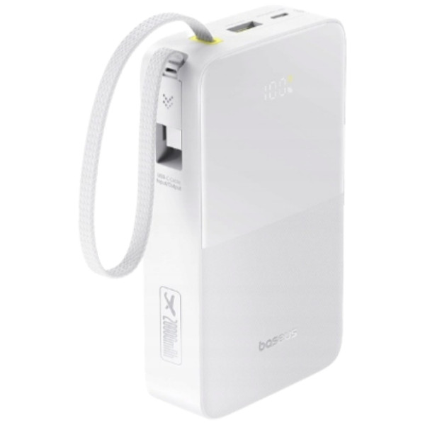 Фото - Батарея мобильная Baseus EnerFill FC51 20000 Bipow2 Pro 22,5 White+ Кабель USB-C (E0027700)