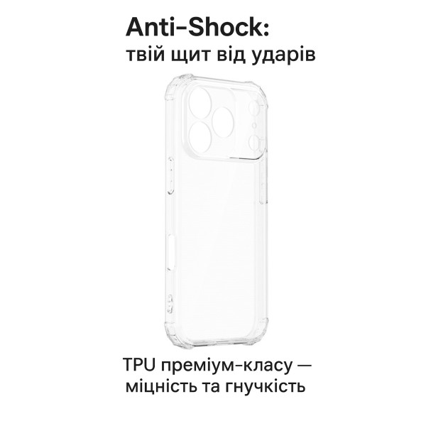 Фото - Чехол для смартфона BeCover Anti-Shock for Apple iPhone 17 Pro Clear (713797)