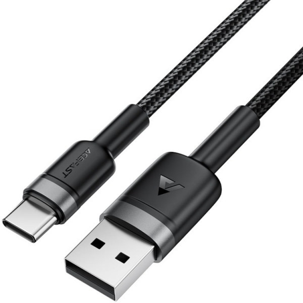 Фото - Кабель синхронизации данных AceFast USB 2.0 AM-Type-C M, 1.2 м Black (6974316285144)