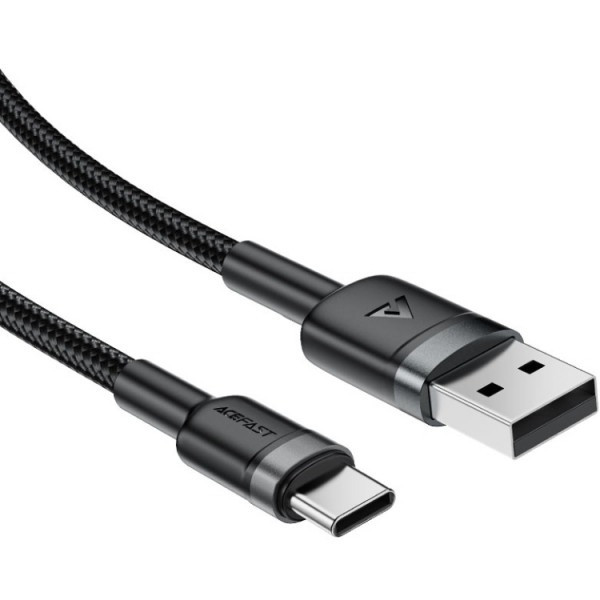 Фото - Кабель синхронизации данных AceFast USB 2.0 AM-Type-C M, 1.2 м Black (6974316285144)
