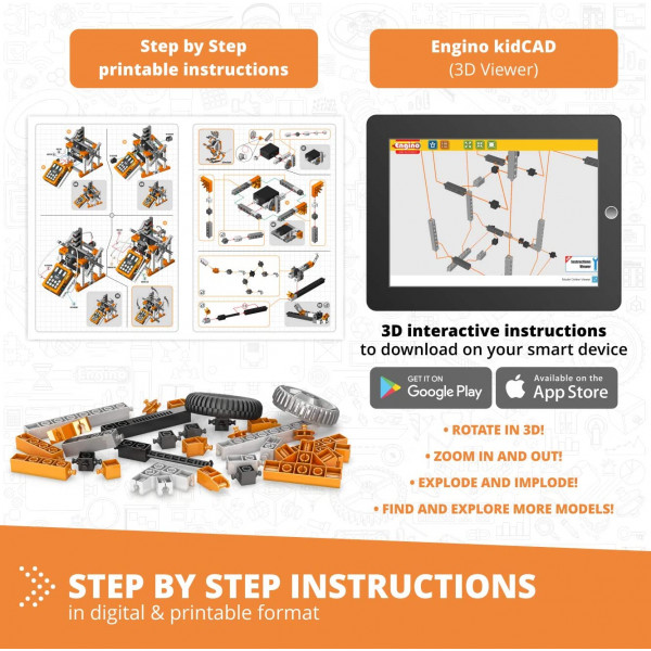 Фото - Электронный конструктор Engino Stem&Robotics Pro Set v2 с аккумулятором (E30-1B)