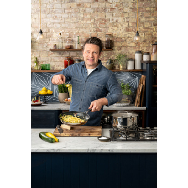Фото - Набор посуды Tefal E314SA74 Jamie Oliver Kitchen Essential  10 пр (ковш 1,5 л,  кастр 1,5 л/ 3,0 л/ 5,3 л, сковороды 24 см/ 28 см )