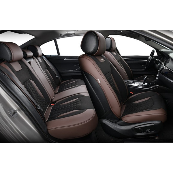 Фото - Комплект накидок на сиденье автомобиля Beltex 3D Montana, Black-brown (BX87120)