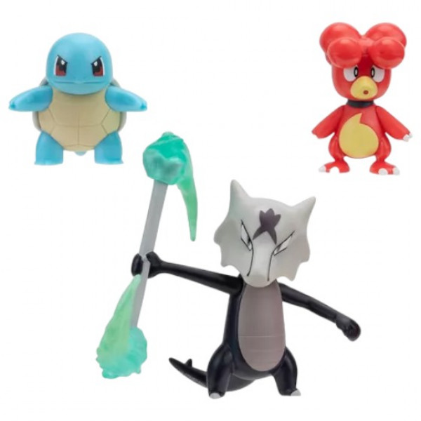 Фото - Набор игровых фигурок Pokemon W19 - МАГБИ, СКВИРТЛ, АЛОЛА МАРОВАК (PKW3600)