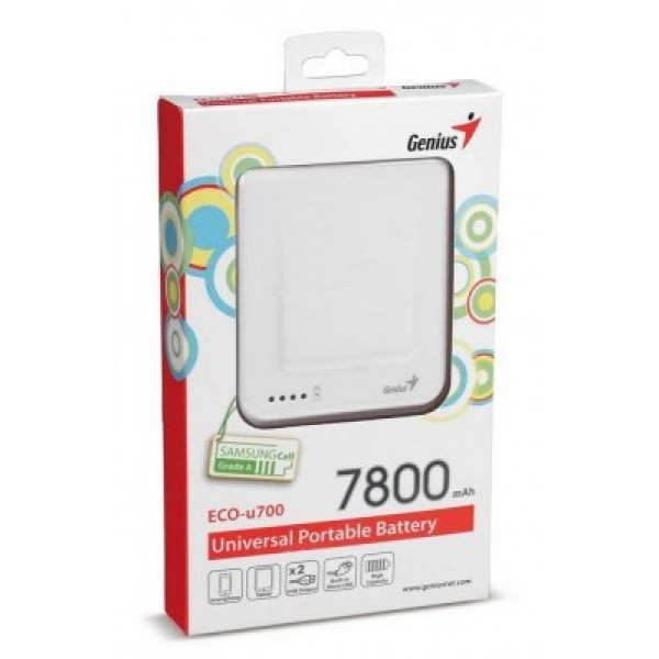Фото - Батарея мобильная Genius ECO-U700 7800 mAh White