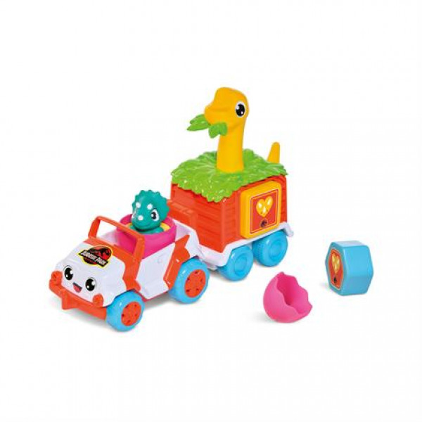 Фото - Базовый игровой транспорт для малыша Toomies Jurassic World динотрейлер (E73253)