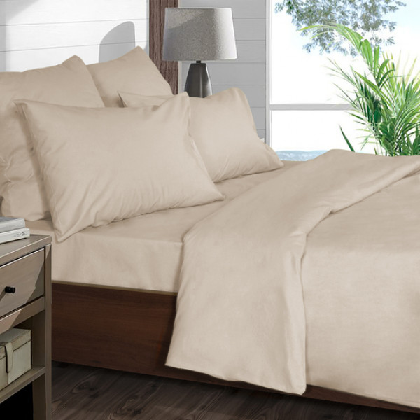 Фото - Простынь двуспальная Ярослав бязь 180х215 диз.02 (бежевый) (38755)